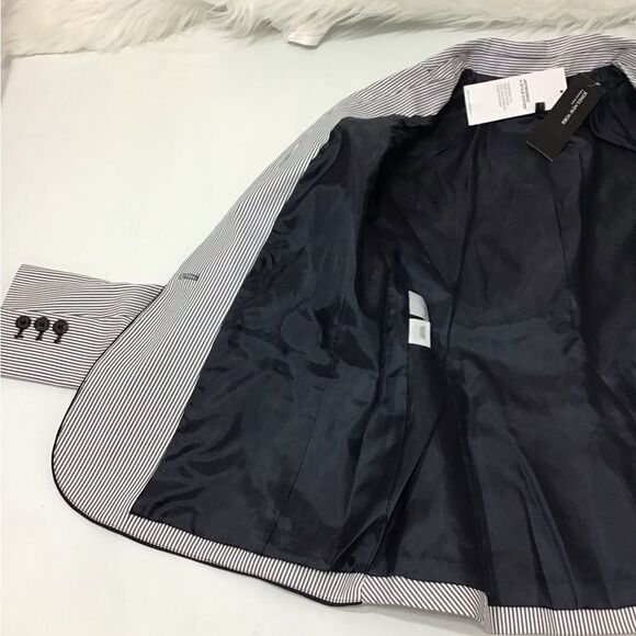 Jones New York The Julia Jacket Blue Pinstripes Stretch New Size 10 - Picture 8 of 16